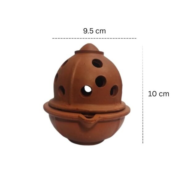 handmade clay oil lamp